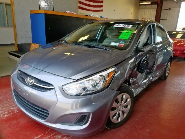 KMHCT4AE8GU016547 - 2016 HYUNDAI ACCENT SE GRAY photo 2