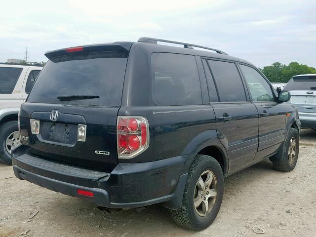 5FNYF18398B005779 - 2008 HONDA PILOT SE BLACK photo 4