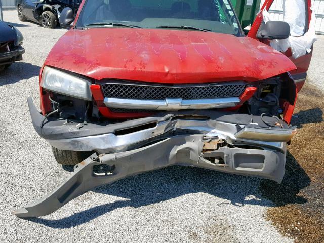 2GCEC19T741194360 - 2004 CHEVROLET SILVERADO RED photo 9