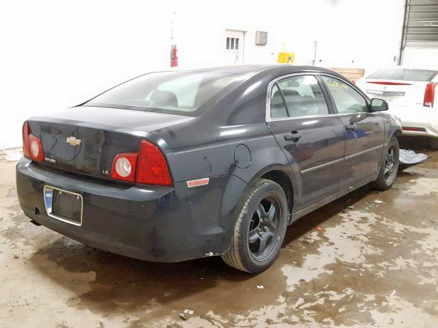 1G1ZG57B694114459 - 2009 CHEVROLET MALIBU LS BLACK photo 4