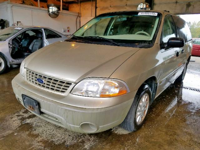 2FMZA51441BA18774 - 2001 FORD WINDSTAR L TAN photo 2