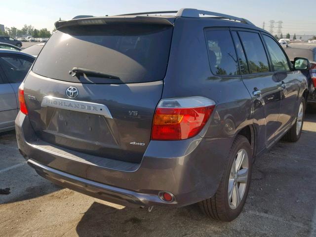 JTEES42A482039974 - 2008 TOYOTA HIGHLANDER GRAY photo 4