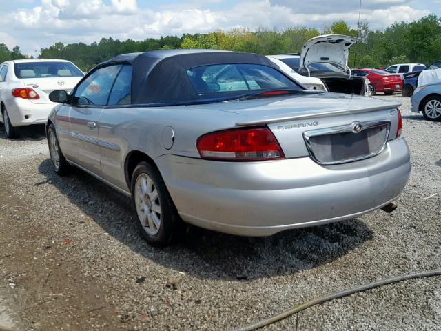 1C3EL75R24N415007 - 2004 CHRYSLER SEBRING GT SILVER photo 3