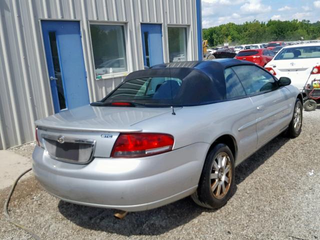 1C3EL75R24N415007 - 2004 CHRYSLER SEBRING GT SILVER photo 4