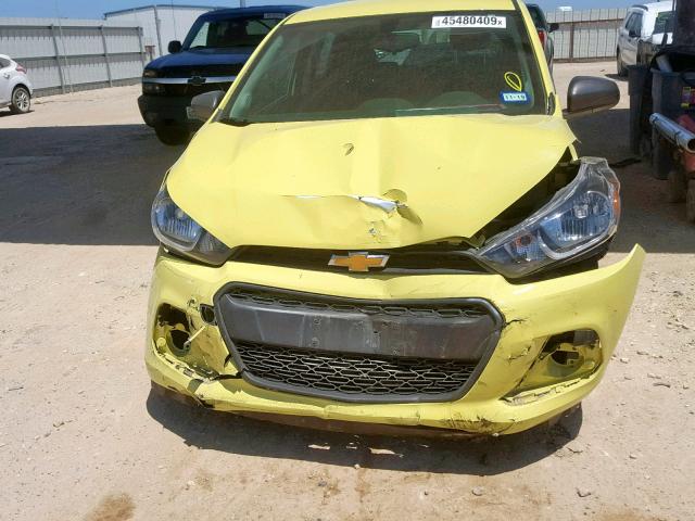 KL8CB6SA1HC739333 - 2017 CHEVROLET SPARK LS YELLOW photo 9