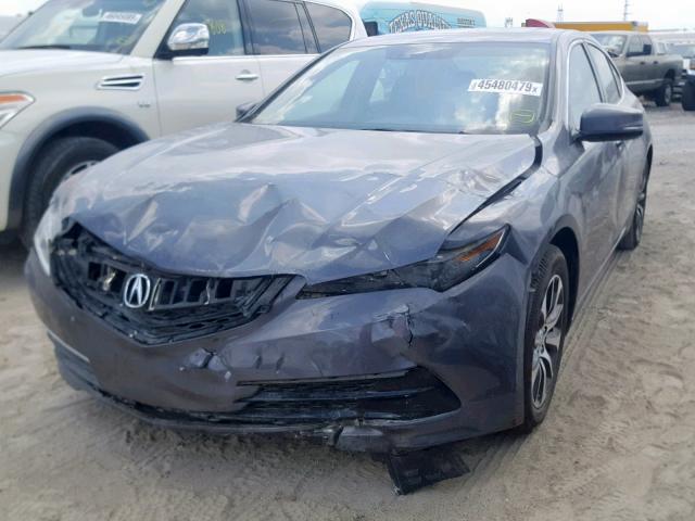 19UUB1F55HA010454 - 2017 ACURA TLX TECH GRAY photo 2
