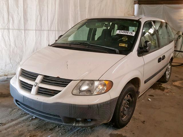 1D4GP25E15B334675 - 2005 DODGE CARAVAN SE WHITE photo 2