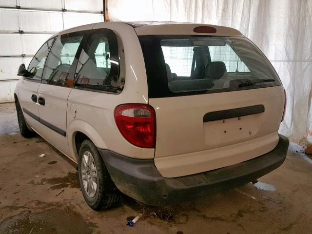 1D4GP25E15B334675 - 2005 DODGE CARAVAN SE WHITE photo 3