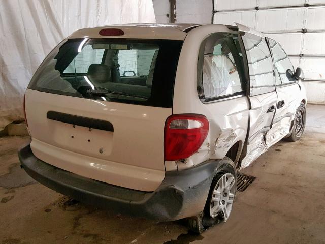 1D4GP25E15B334675 - 2005 DODGE CARAVAN SE WHITE photo 4