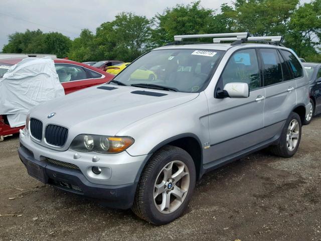 5UXFA13545LU46595 - 2005 BMW X5 3.0I SILVER photo 2