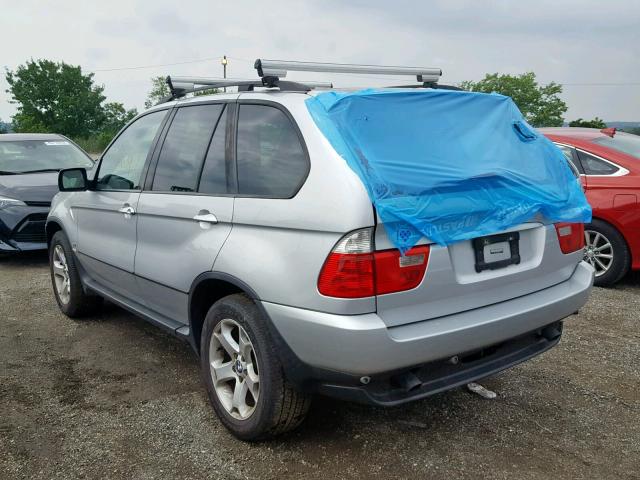 5UXFA13545LU46595 - 2005 BMW X5 3.0I SILVER photo 3