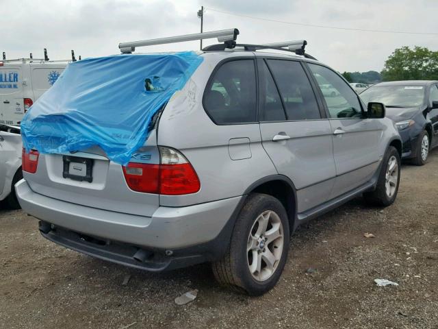 5UXFA13545LU46595 - 2005 BMW X5 3.0I SILVER photo 4