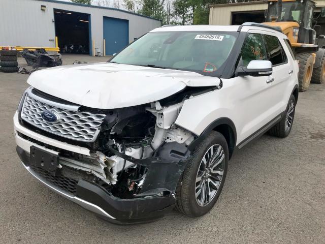 1FM5K8HT4HGD88247 - 2017 FORD EXPLORER P WHITE photo 2