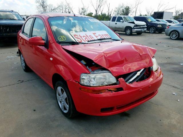 KL1TD56646B641408 - 2006 CHEVROLET AVEO BASE RED photo 1