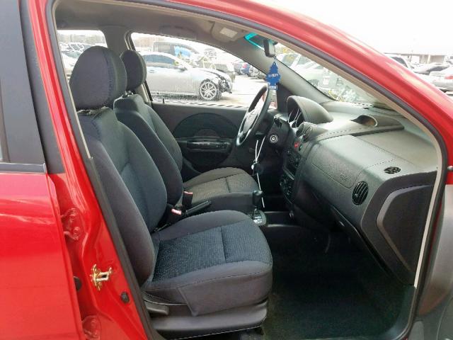 KL1TD56646B641408 - 2006 CHEVROLET AVEO BASE RED photo 5