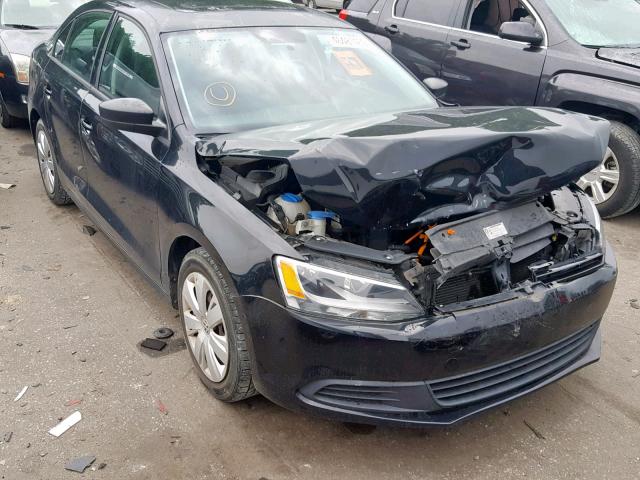 3VW2K7AJ4CM347266 - 2012 VOLKSWAGEN JETTA BASE BLACK photo 1