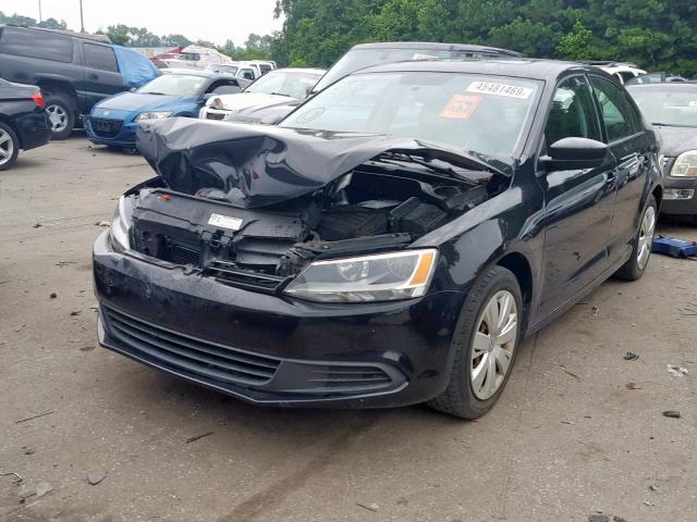 3VW2K7AJ4CM347266 - 2012 VOLKSWAGEN JETTA BASE BLACK photo 2