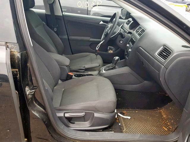 3VW2K7AJ4CM347266 - 2012 VOLKSWAGEN JETTA BASE BLACK photo 5