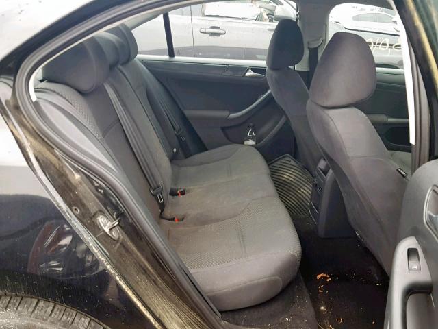 3VW2K7AJ4CM347266 - 2012 VOLKSWAGEN JETTA BASE BLACK photo 6