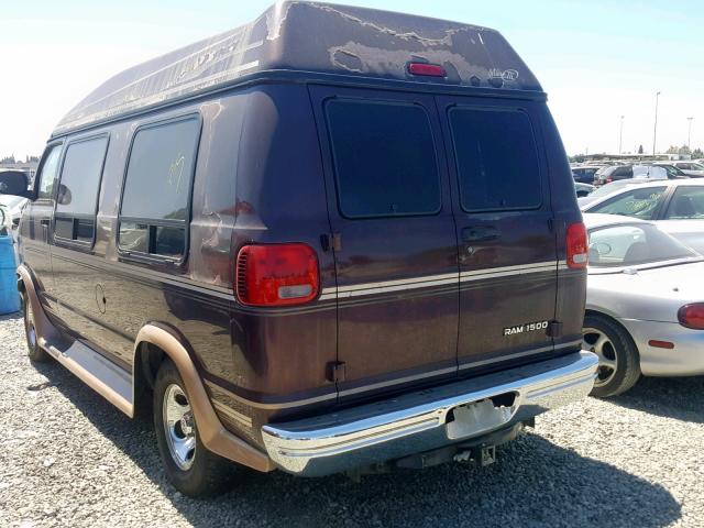 2B6HB11Z1YK129055 - 2000 DODGE RAM VAN B1 BURGUNDY photo 3