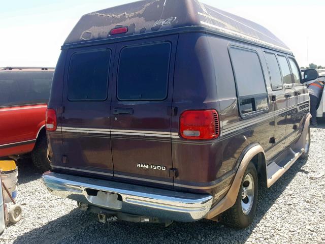 2B6HB11Z1YK129055 - 2000 DODGE RAM VAN B1 BURGUNDY photo 4