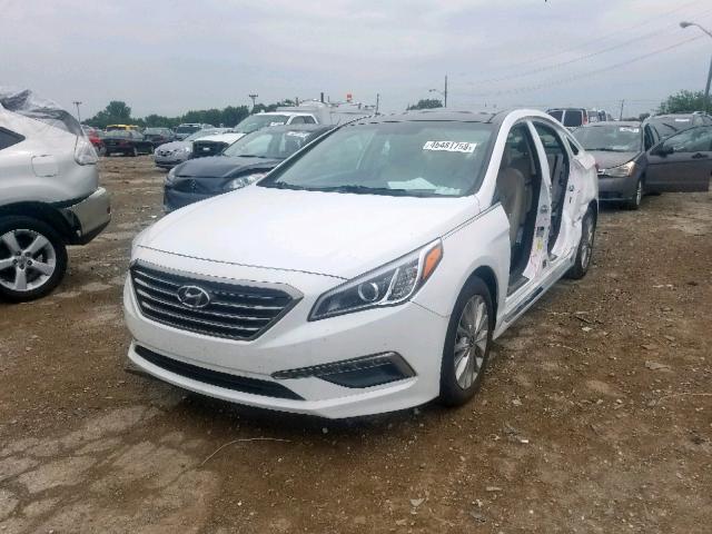 5NPE34AF7FH161285 - 2015 HYUNDAI SONATA SPO WHITE photo 2