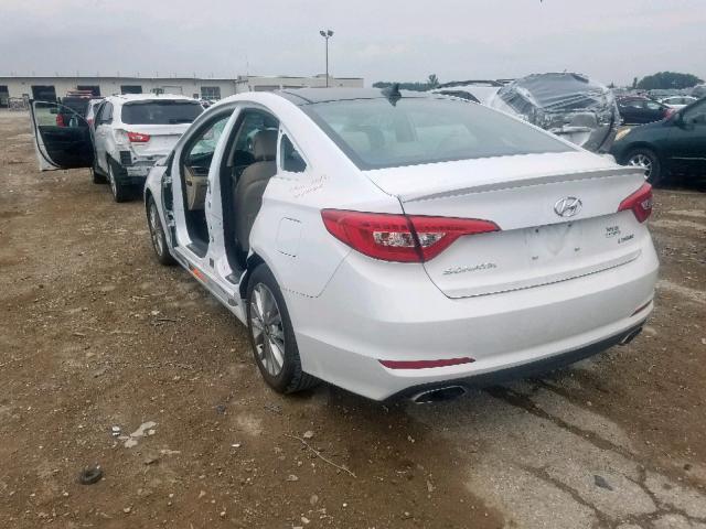 5NPE34AF7FH161285 - 2015 HYUNDAI SONATA SPO WHITE photo 3