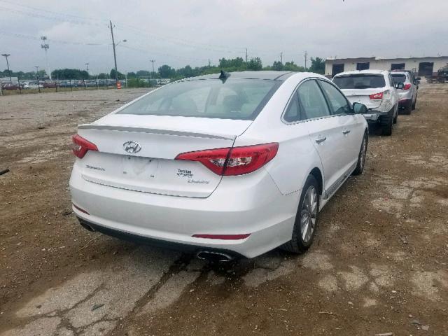 5NPE34AF7FH161285 - 2015 HYUNDAI SONATA SPO WHITE photo 4