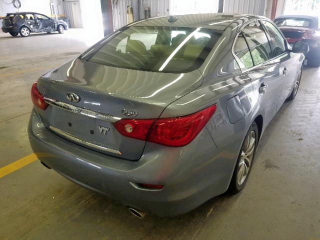 JN1BV7AP3EM672765 - 2014 INFINITI Q50 BASE BLUE photo 4