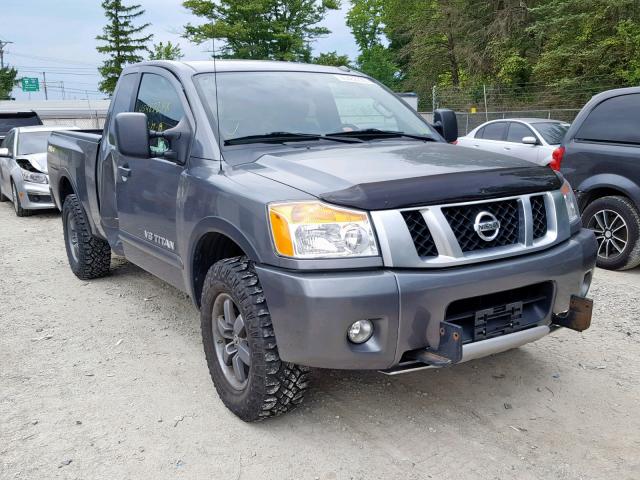 1N6AA0CC1EN503180 - 2014 NISSAN TITAN S GRAY photo 1