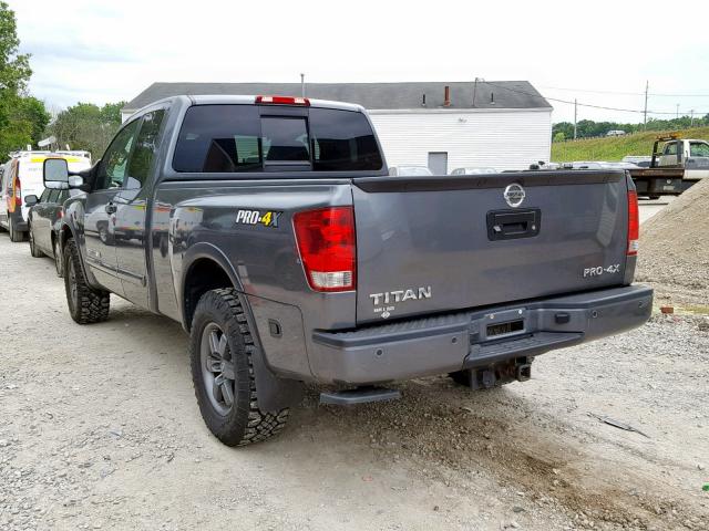 1N6AA0CC1EN503180 - 2014 NISSAN TITAN S GRAY photo 3