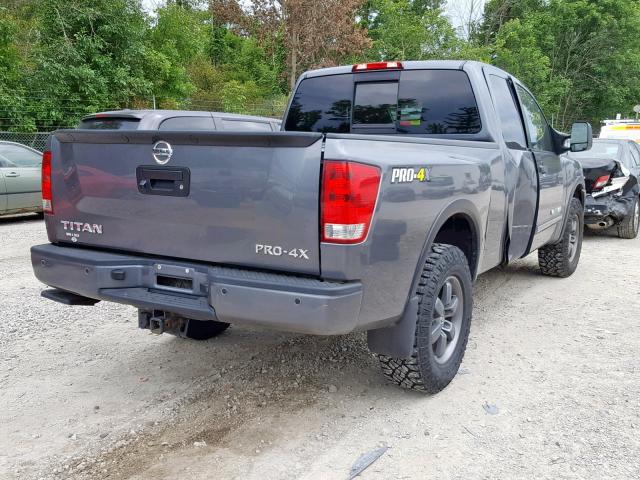 1N6AA0CC1EN503180 - 2014 NISSAN TITAN S GRAY photo 4