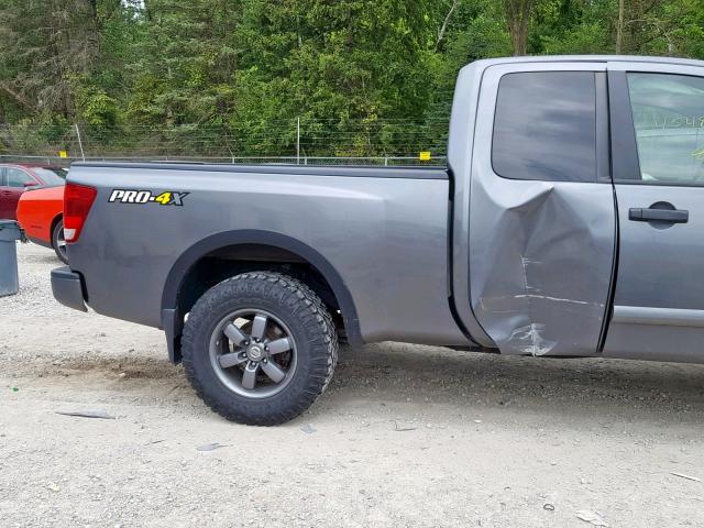 1N6AA0CC1EN503180 - 2014 NISSAN TITAN S GRAY photo 9