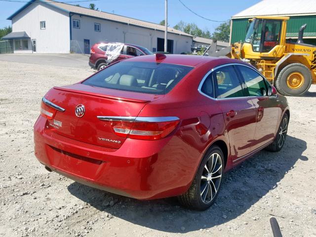 1G4PW5SK4G4136462 - 2016 BUICK VERANO SPO RED photo 4