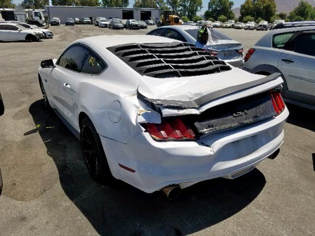 1FA6P8CF2F5425855 - 2015 FORD MUSTANG GT WHITE photo 3