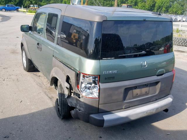 5J6YH28655L031955 - 2005 HONDA ELEMENT EX GREEN photo 3