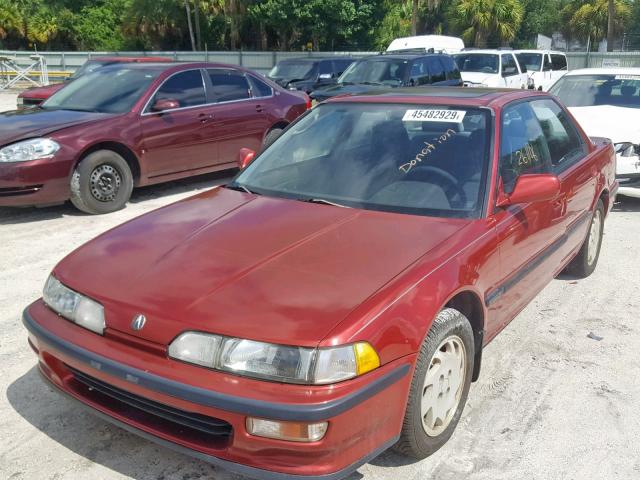 JH4DB1562NS000431 - 1992 ACURA INTEGRA GS BURGUNDY photo 2