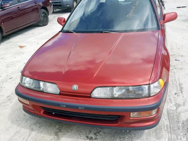 JH4DB1562NS000431 - 1992 ACURA INTEGRA GS BURGUNDY photo 9