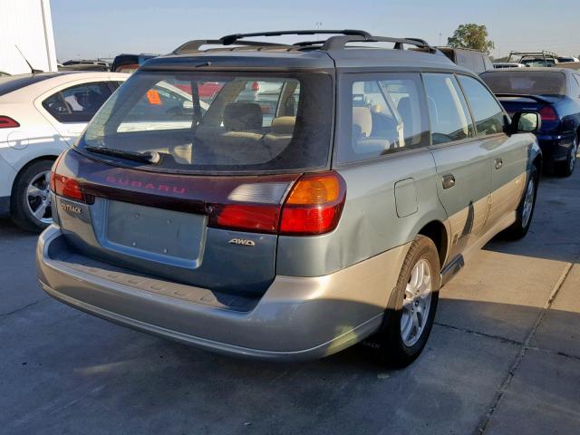 4S3BH665726654629 - 2002 SUBARU LEGACY OUT GREEN photo 4