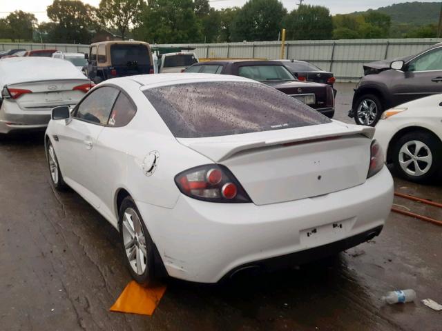 KMHHM66D18U289877 - 2008 HYUNDAI TIBURON GS WHITE photo 3