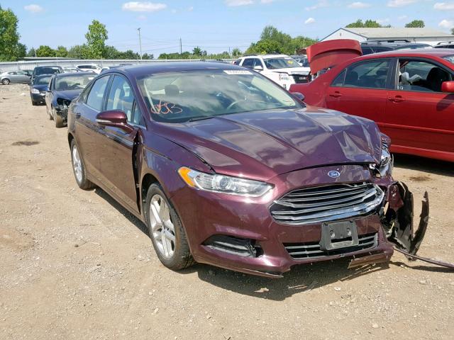 3FA6P0H76DR168700 - 2013 FORD FUSION SE BURGUNDY photo 1