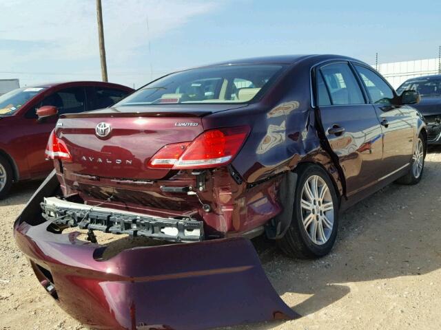 4T1BK36B46U121589 - 2006 TOYOTA AVALON XL MAROON photo 4