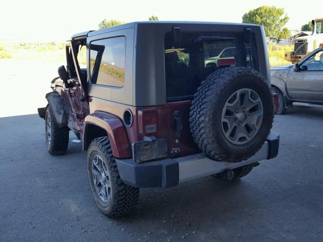 1J4FA54158L552718 - 2008 JEEP WRANGLER S BURGUNDY photo 3