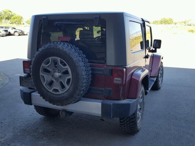 1J4FA54158L552718 - 2008 JEEP WRANGLER S BURGUNDY photo 4