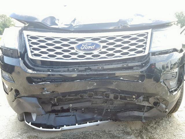 1FM5K8HT9GGA55430 - 2016 FORD EXPLORER P BLACK photo 9