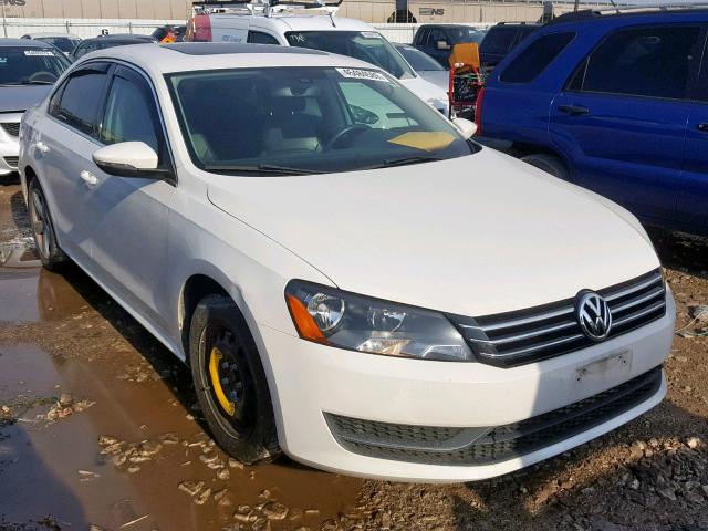 1VWBP7A32CC092007 - 2012 VOLKSWAGEN PASSAT SE WHITE photo 1