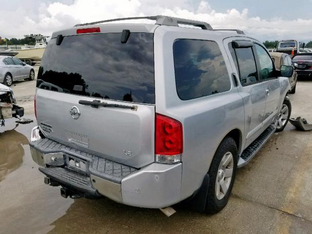 5N1AA08A94N744747 - 2004 NISSAN ARMADA SE SILVER photo 4