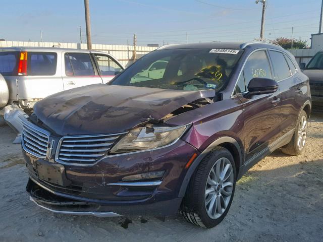 5LMCJ1A99FUJ33511 - 2015 LINCOLN MKC PURPLE photo 2