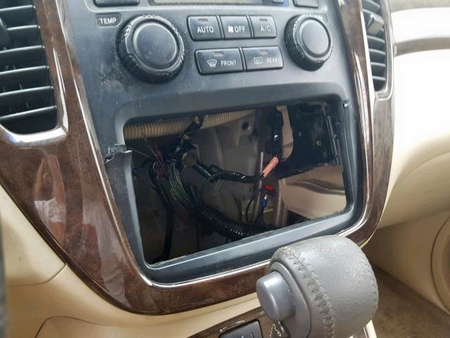 JTEHF21A220050689 - 2002 TOYOTA HIGHLANDER RED photo 9