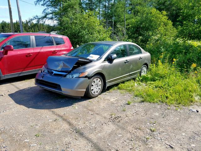 2HGFA15238H116132 - 2008 HONDA CIVIC DX GRAY photo 2